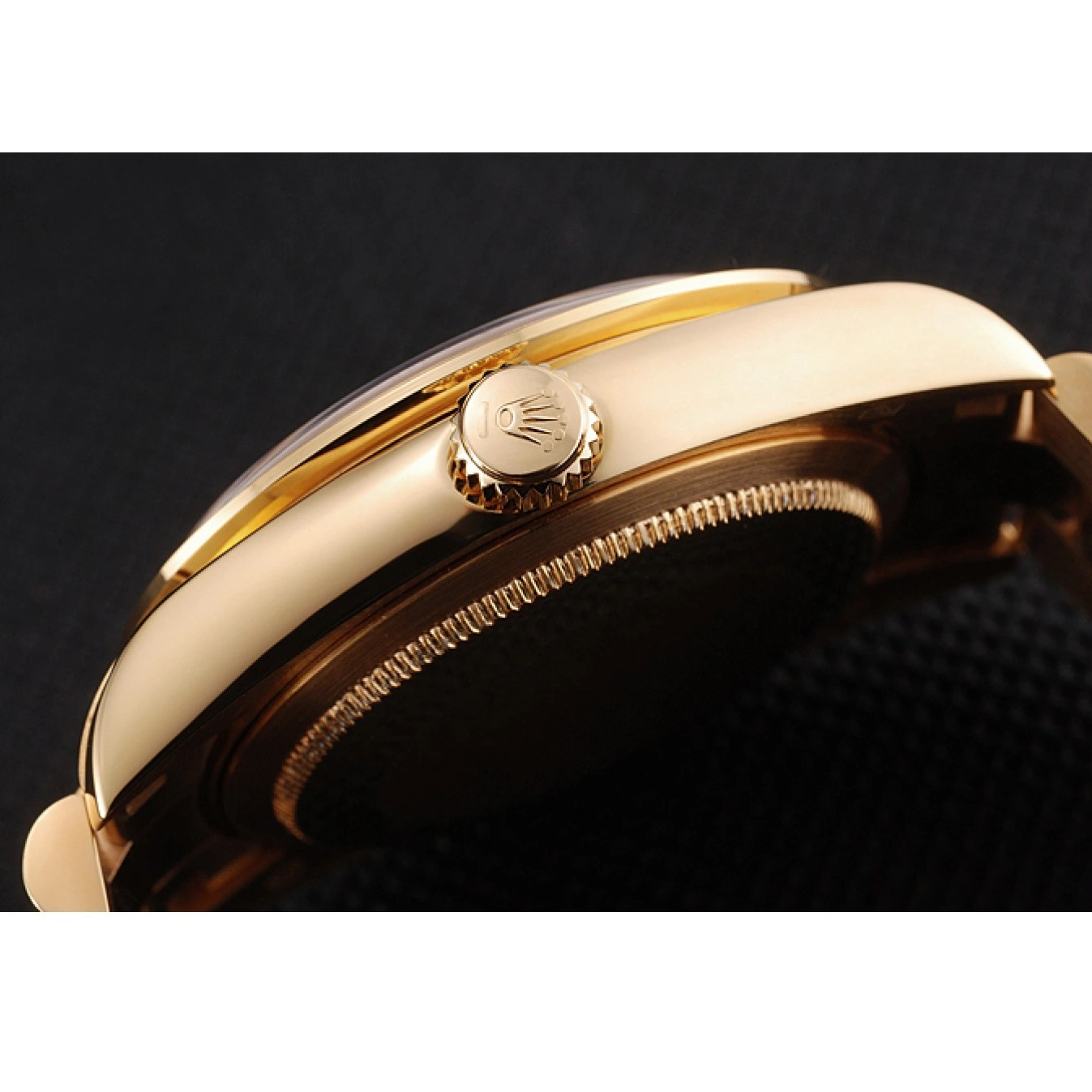 MiroTime 0811 Swiss Rolex Day Date Diamond Pave Dial And Bezel Gold Case And Bracelet